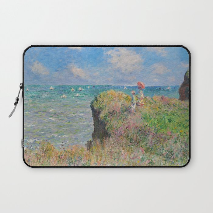Claude Monet " Cliff Walk At Pourville" Laptop Sleeve