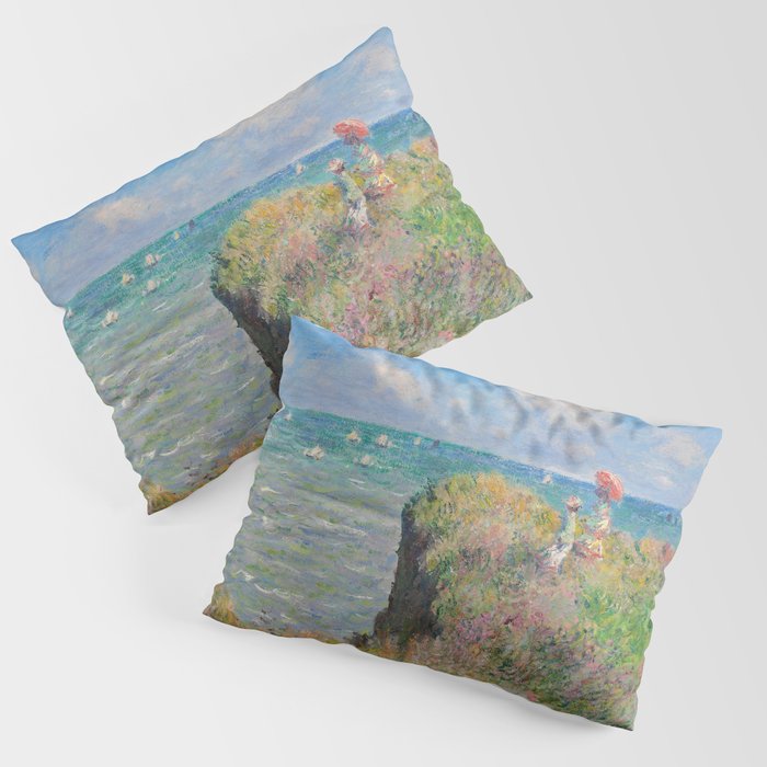 Claude Monet " Cliff Walk At Pourville" Pillow Sham