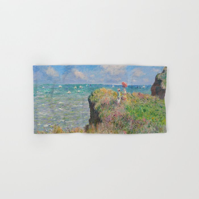 Claude Monet " Cliff Walk At Pourville" Bath Towel