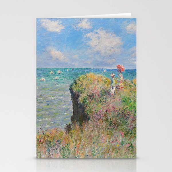 Claude Monet " Cliff Walk At Pourville" Stationery Card