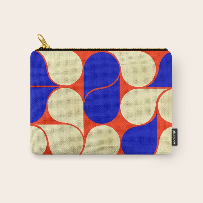 Mid-Century Geometric Shapes-No10 Carry All Pouch