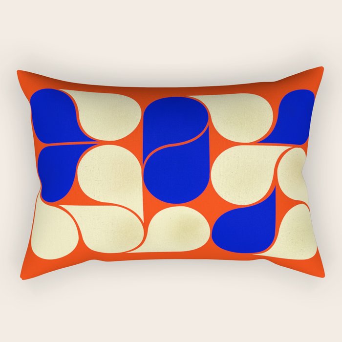 Mid-Century Geometric Shapes-No10 Rectangular Pillow