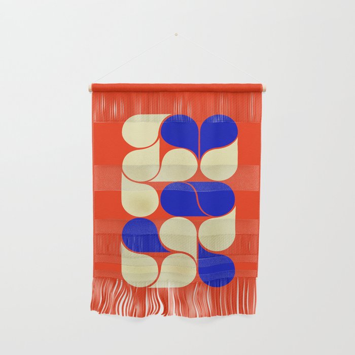 Mid-Century Geometric Shapes-No10 Wall Hanging