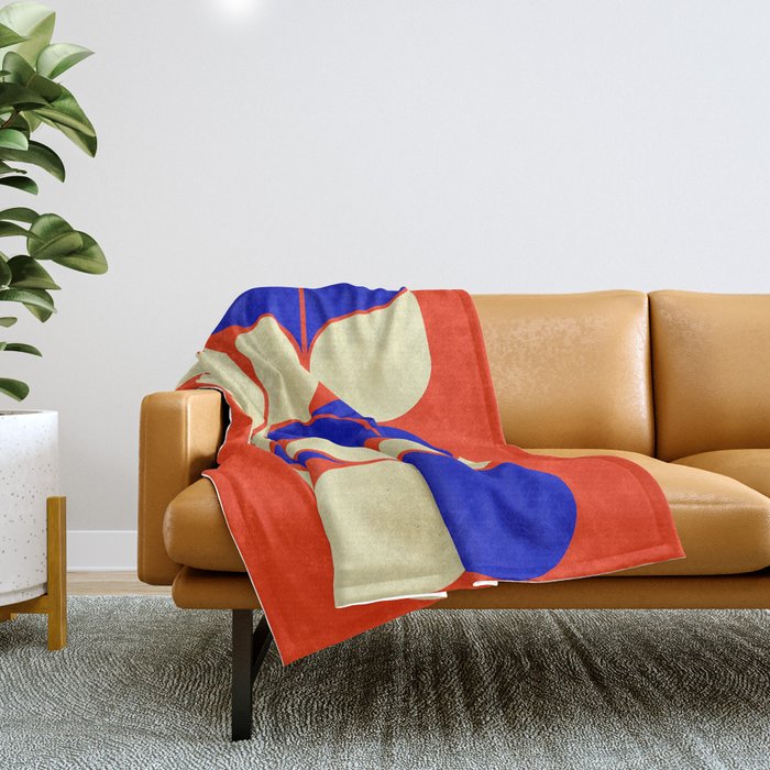 Mid-Century Geometric Shapes-No10 Throw Blanket