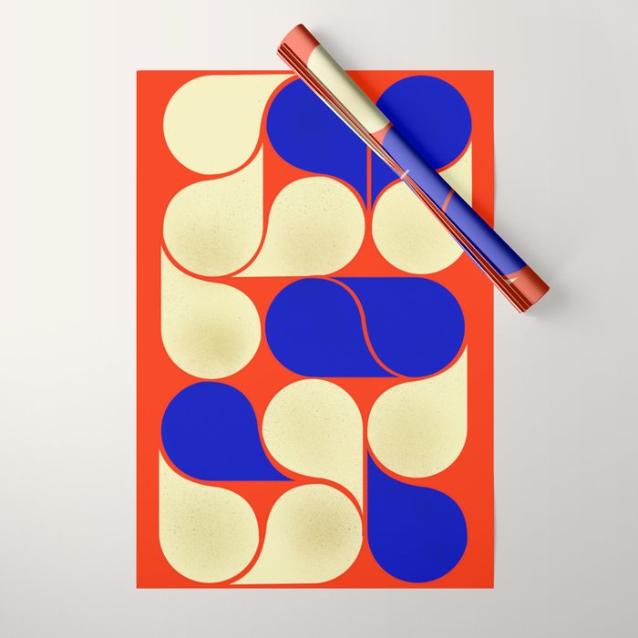 Mid-Century Geometric Shapes-No10 Wrapping Paper