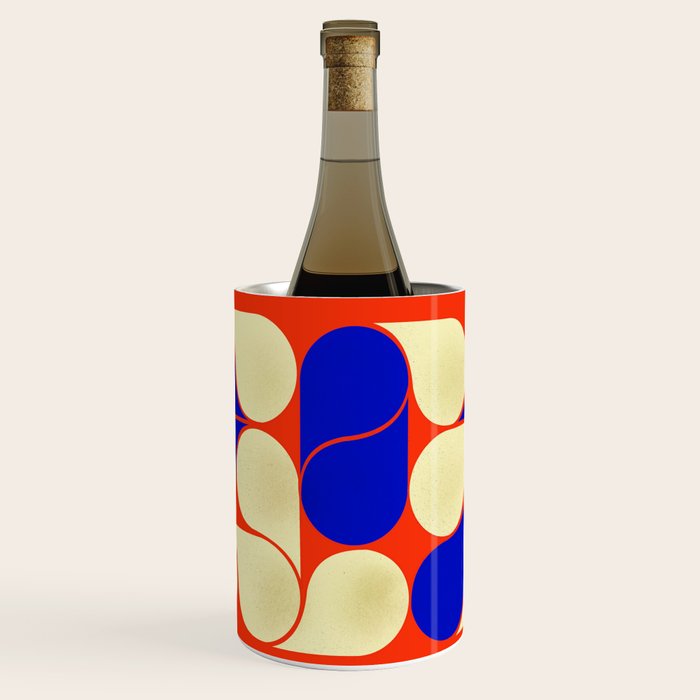 Mid-Century Geometric Shapes-No10 Wine Chiller