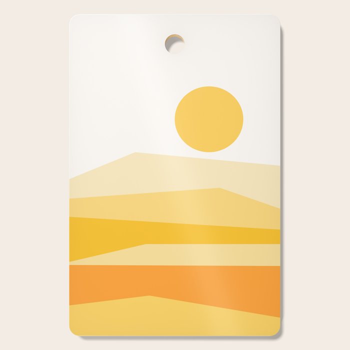 Abstract Landscape 09 Yellow Cutting Board