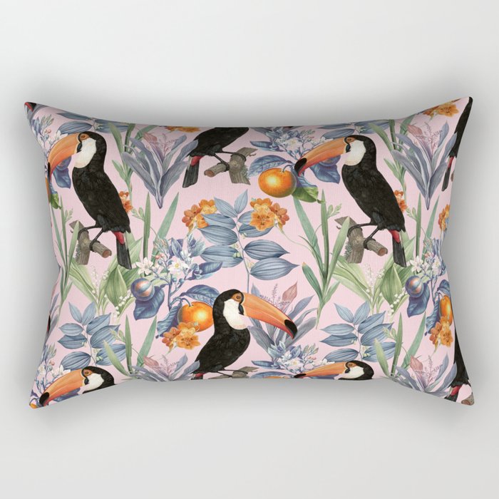 Tucan Garden #Pattern #Illustration Rectangular Pillow