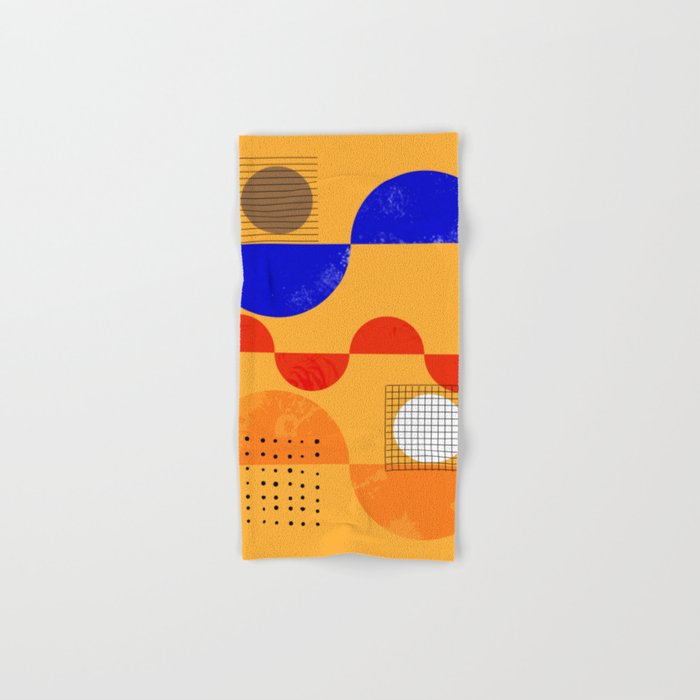 Mid-Century Shapes Abstract No7 Bath Towel