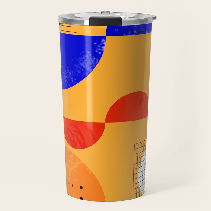 Mid-Century Shapes Abstract No7 Travel Mug