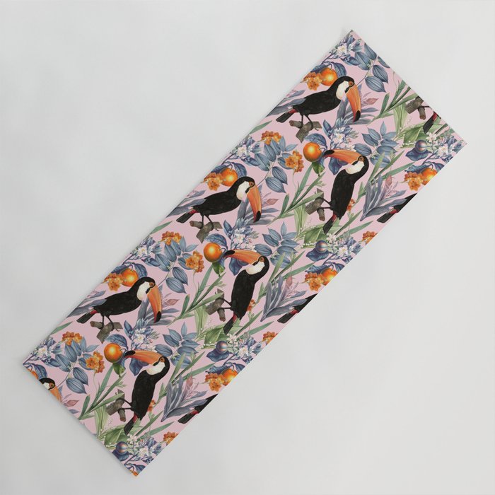 Tucan Garden #Pattern #Illustration Yoga Mat