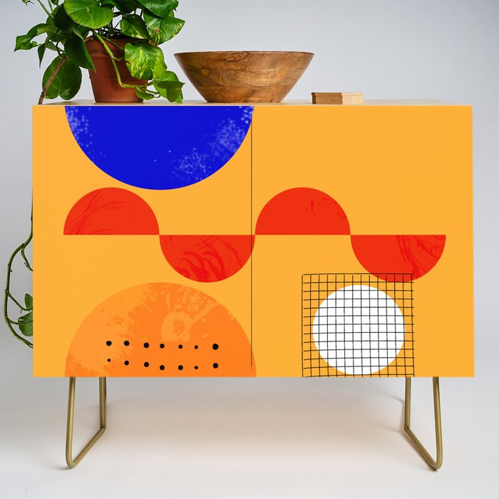 Mid-Century Shapes Abstract No7 Credenza