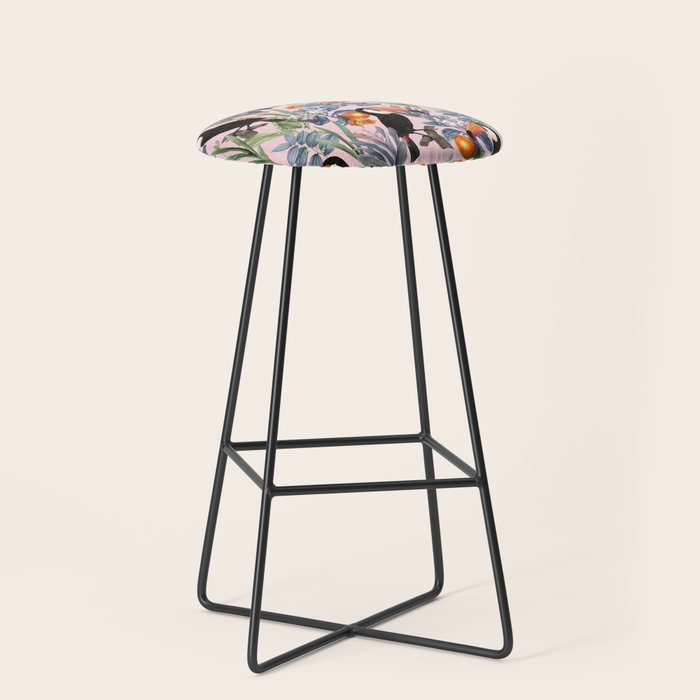 Tucan Garden #Pattern #Illustration Stool