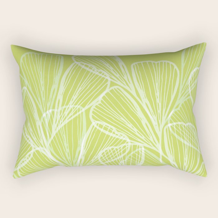 Minimal Modern Green Tropical Abstract Rectangular Pillow
