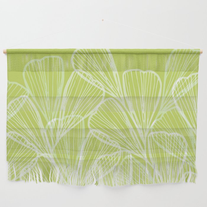 Minimal Modern Green Tropical Abstract Wall Hanging