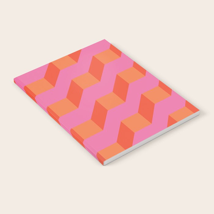 Retro Geometry Bright Pattern No10 Notebook