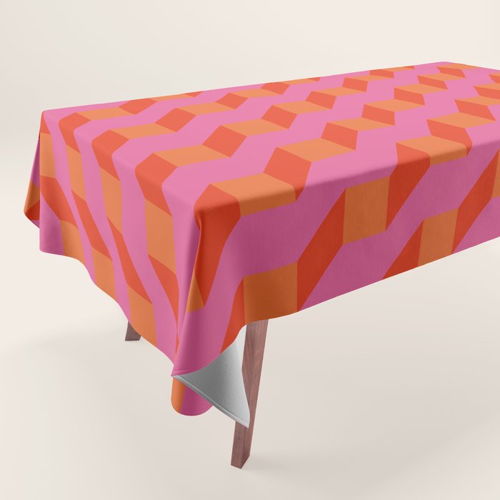 Retro Geometry Bright Pattern No10 Tablecloth