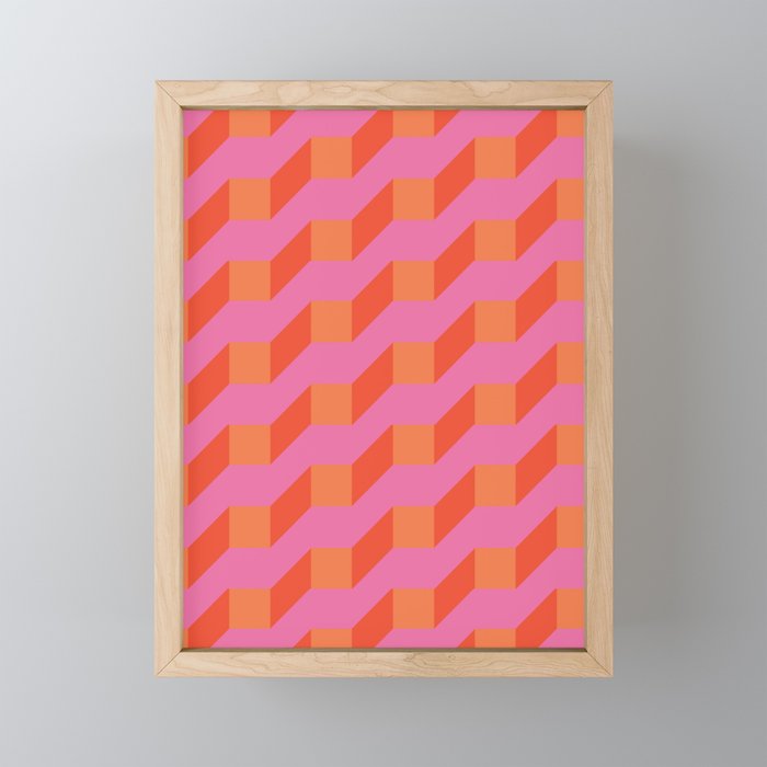 Retro Geometry Bright Pattern No10 Mini Art Print