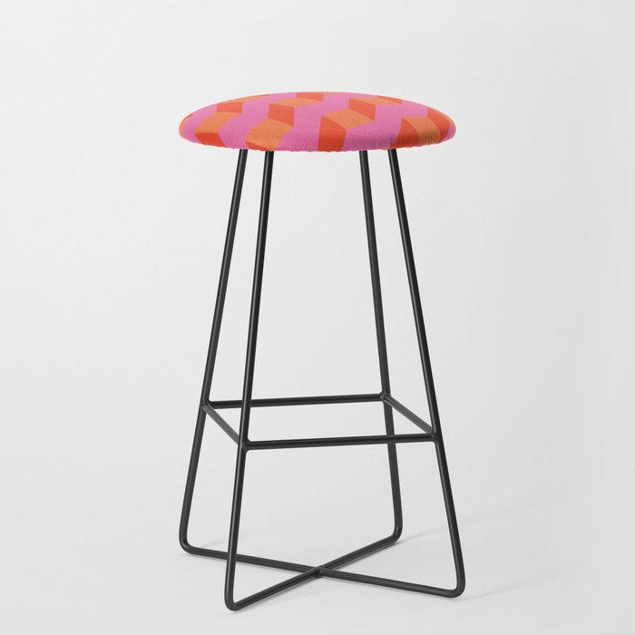 Retro Geometry Bright Pattern No10 Stool