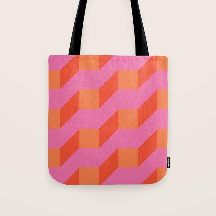 Retro Geometry Bright Pattern No10 Tote Bag