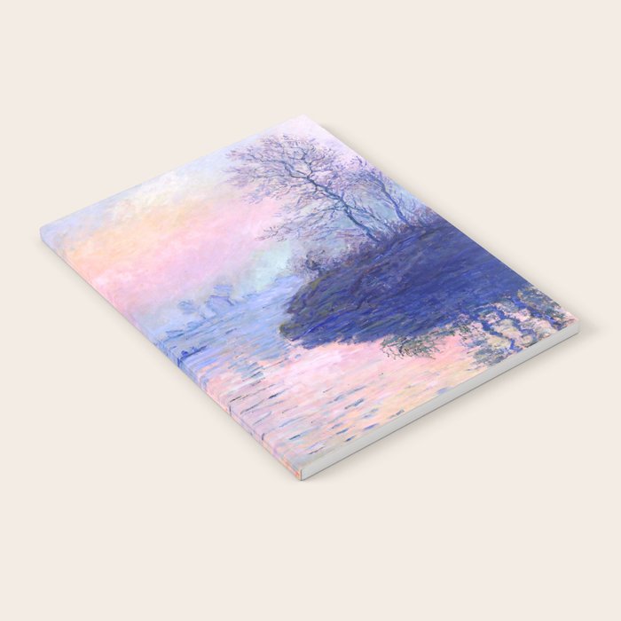 Claude Monet "Sunset On The Seine At Lavacourt. Winter Effect" Notebook