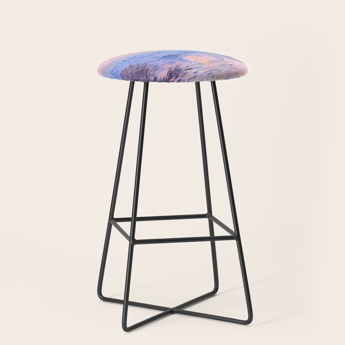 Claude Monet "Sunset On The Seine At Lavacourt. Winter Effect" Stool