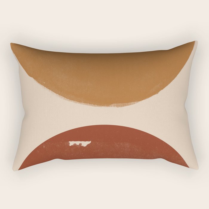 Burnt Orange Sun, New Boho Rectangular Pillow