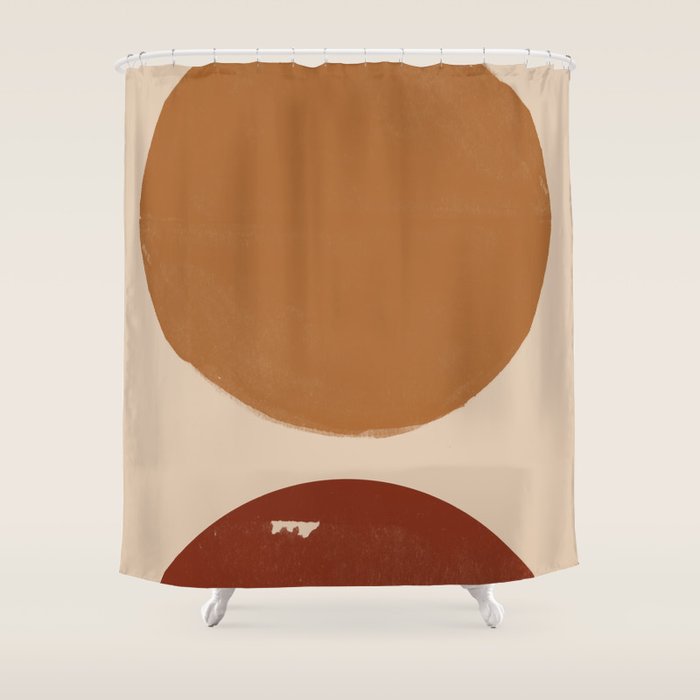 Burnt Orange Sun, New Boho Shower Curtain