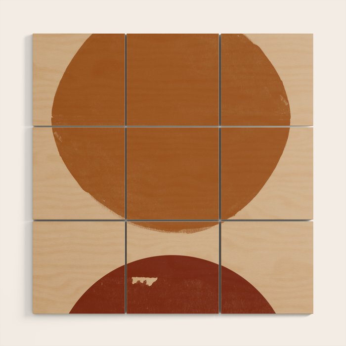 Burnt Orange Sun, New Boho Wood Wall Art