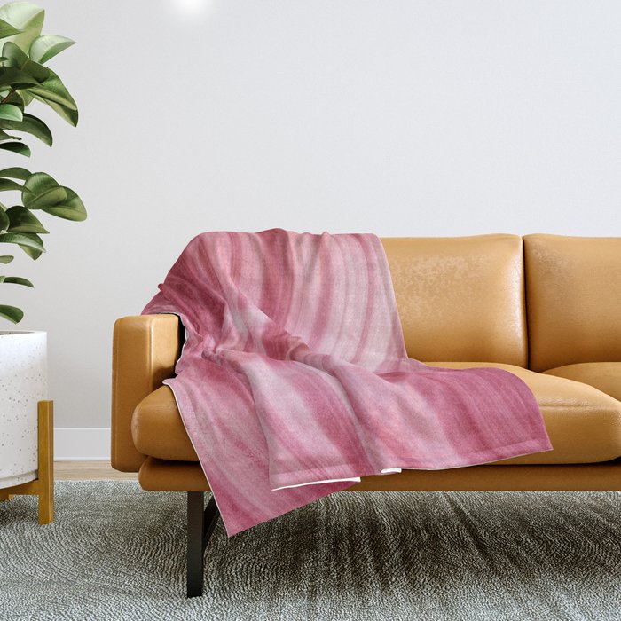 Summer Pink  Mermaid  Marble Throw Blanket