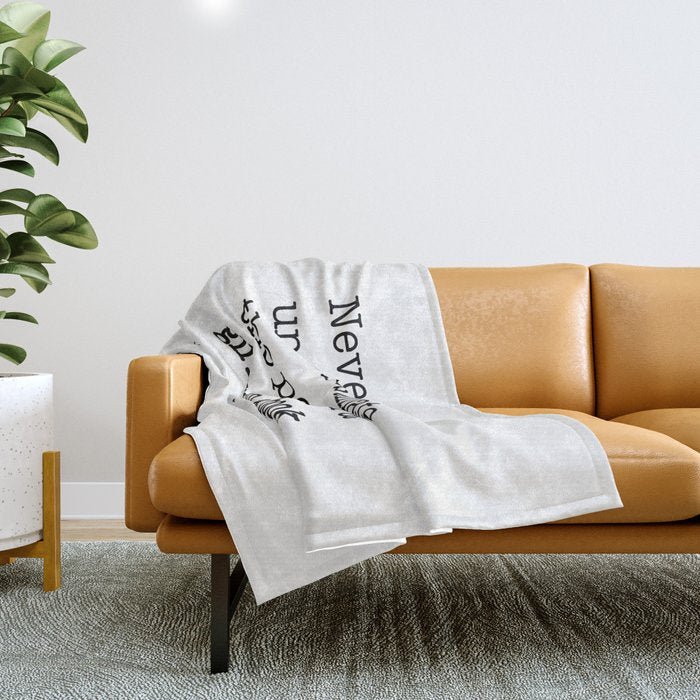 Never Underestimate The Power Of A Girl With A Book. Throw Blanket