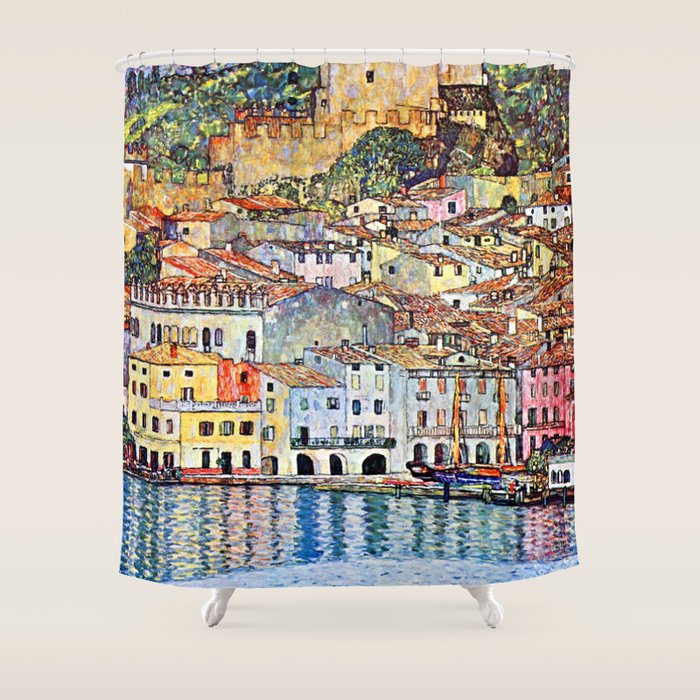Gustav Klimt Malcesine On Lake Garda Shower Curtain