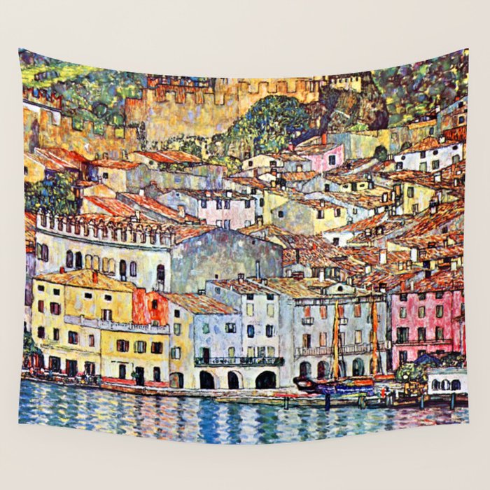 Gustav Klimt Malcesine On Lake Garda Wall Tapestry