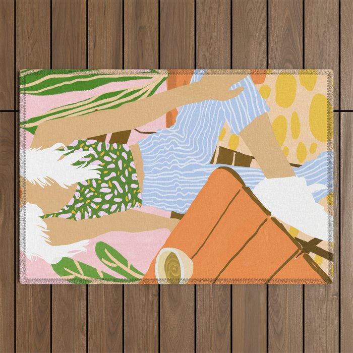 Kawa Tea #Illustration #Fashion Outdoor Rug