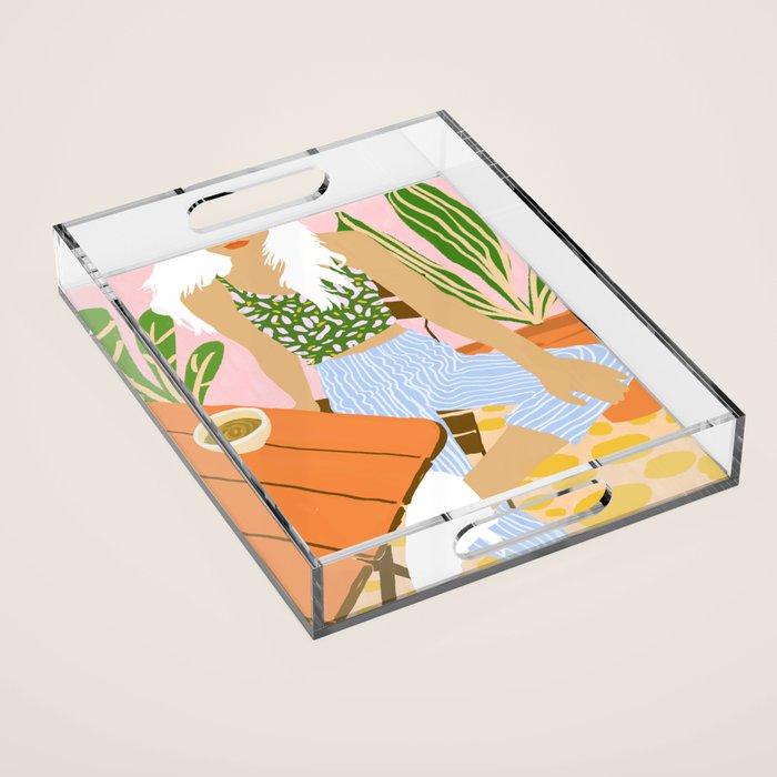 Kawa Tea #Illustration #Fashion Acrylic Tray
