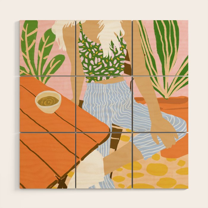 Kawa Tea #Illustration #Fashion Wood Wall Art