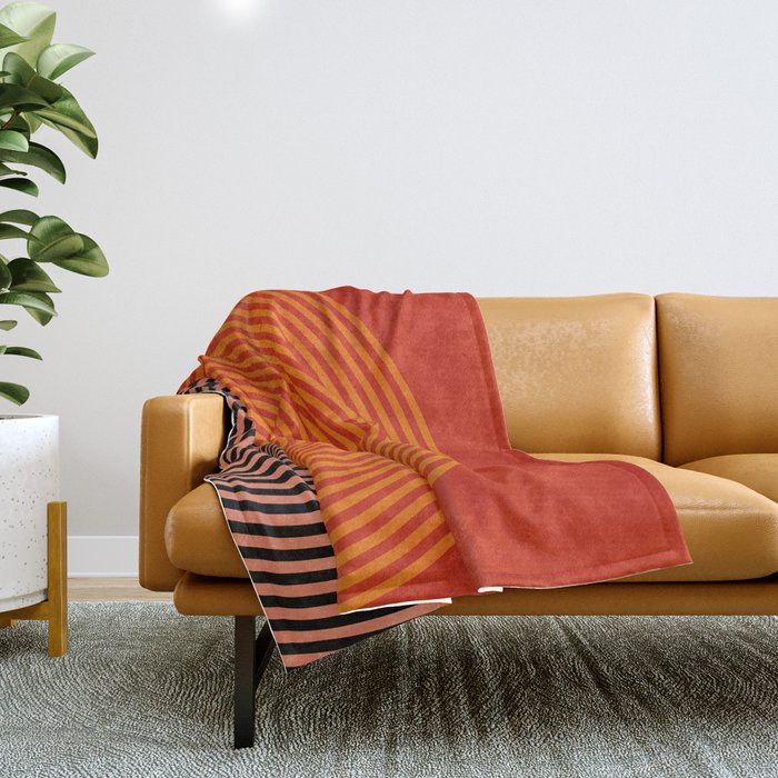Lines And Shapes 1 Abstract Geometric Throw Blanket