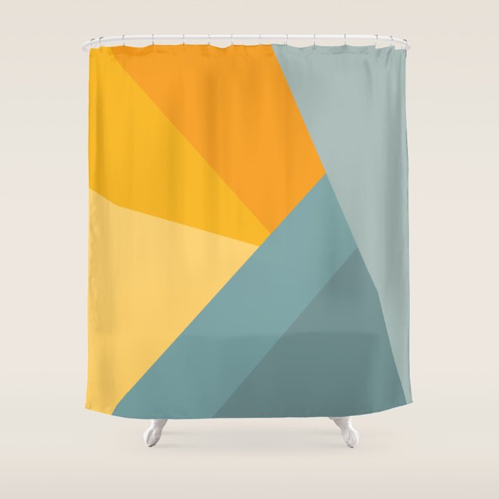 Abstract Mountain Sunrise Shower Curtain