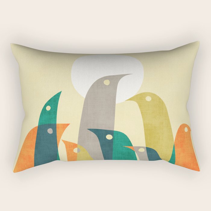 Wild Birds At The Beach Rectangular Pillow