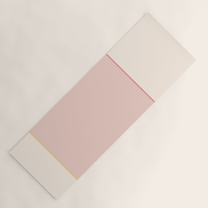 Subtle Spring Color Block - Soft Pink Yoga Mat