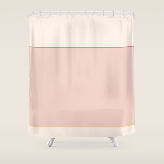Subtle Spring Color Block - Soft Pink Shower Curtain