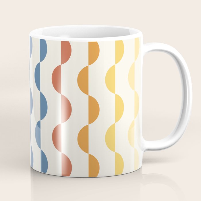 Gwynne Pattern Retro Shapes - Colorful 70'S Coffee Mug