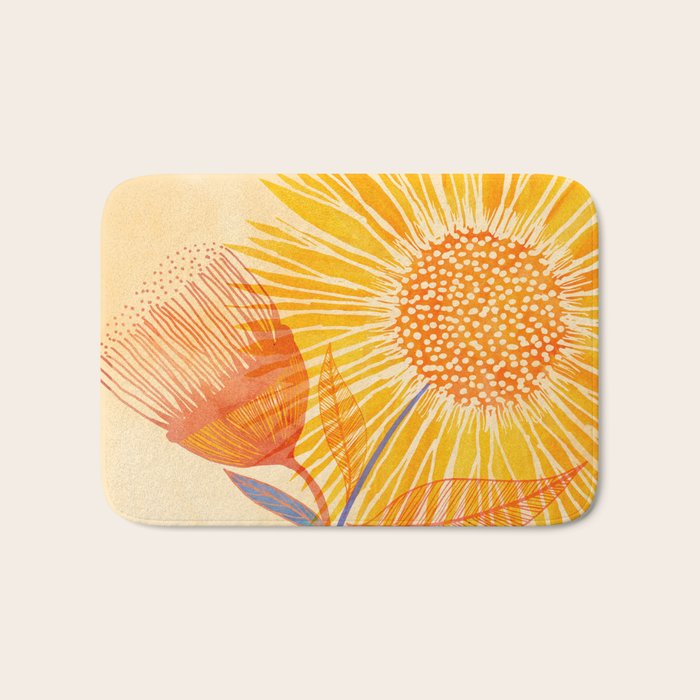 Tuesday Afternoon Sunflowers Still Life Bath Mat