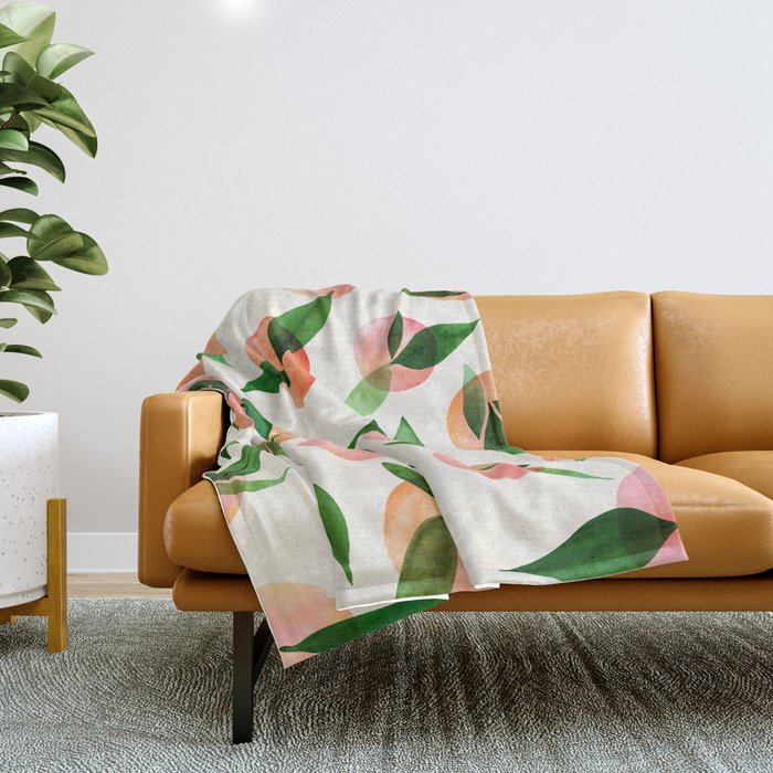 Abstract Summer Fruit Pattern Throw Blanket
