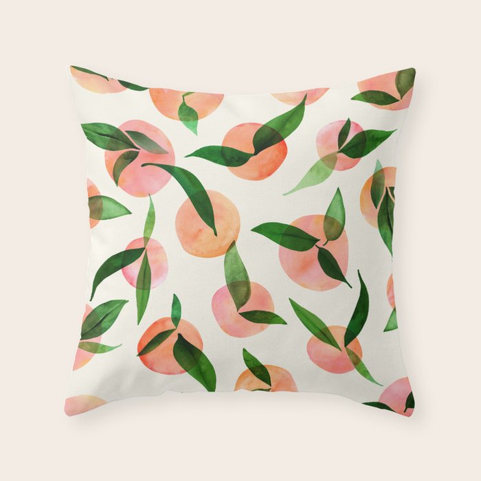 Abstract Summer Fruit Pattern Throw Pillow