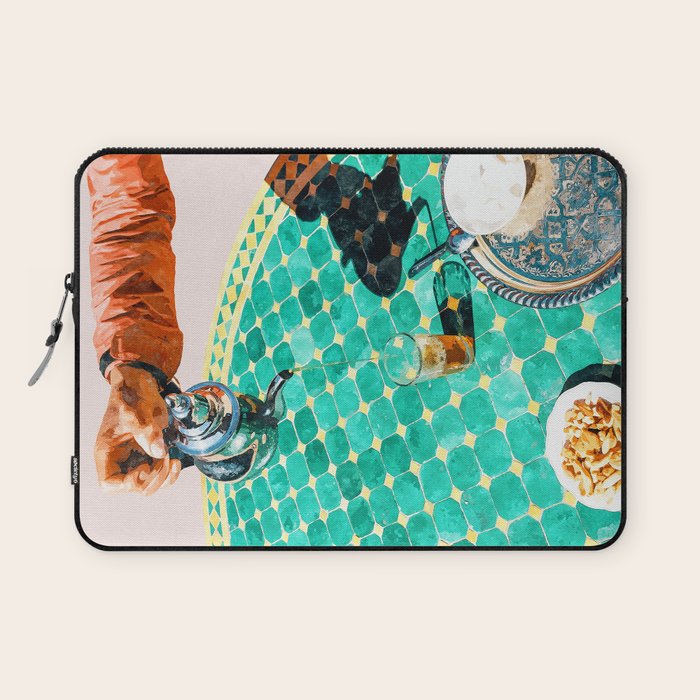 Chai, India Culture & People Painting, Exotic Travel Places Tea Bohemian Colorful Morocco Turkish Laptop Sleeve