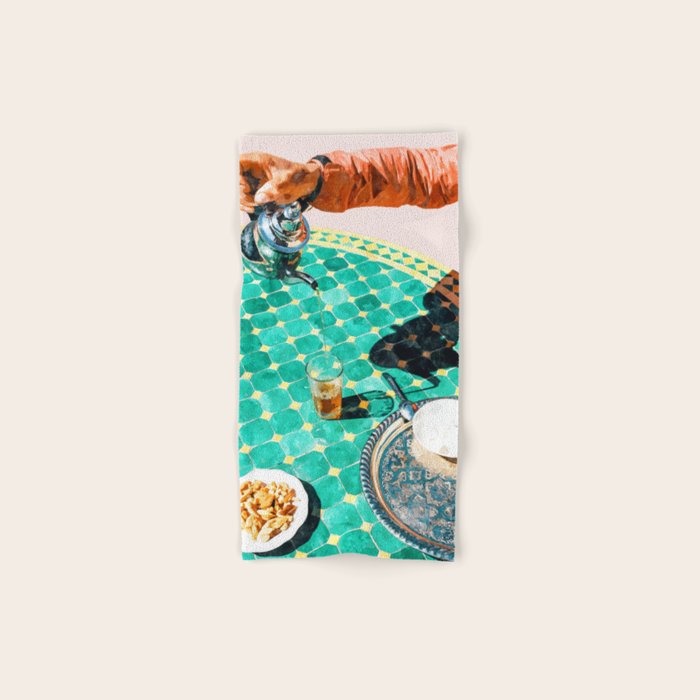 Chai, India Culture & People Painting, Exotic Travel Places Tea Bohemian Colorful Morocco Turkish Bath Towel