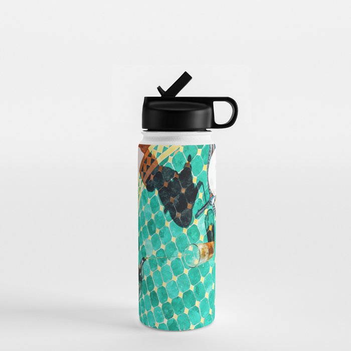 Chai, India Culture & People Painting, Exotic Travel Places Tea Bohemian Colorful Morocco Turkish Water Bottle