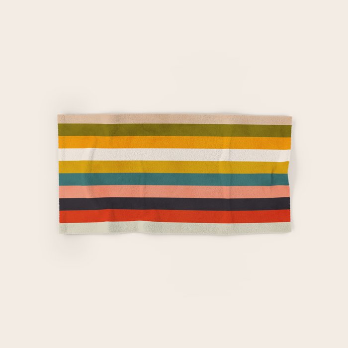 Modern Abstract Stripe Geometric Bath Towel