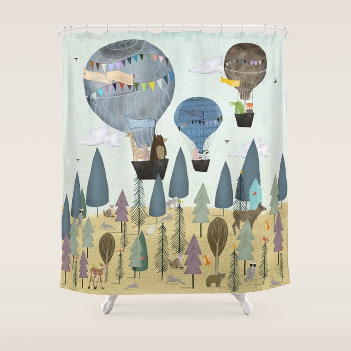 A Little Woodland Adventure Shower Curtain
